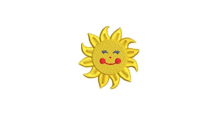 Smiling Sun Machine Embroidery Design, Nursery Decor, Toddler Birthday Gift, INSTANT DOWNLOAD