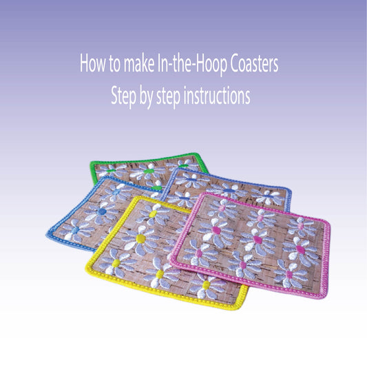 Step by Step How to Make an In-the_hoop Coaster with Cork Fabric