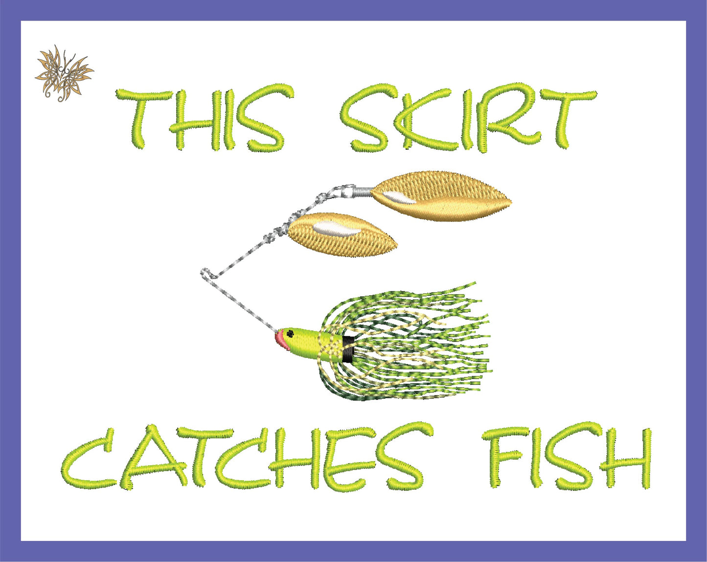 Machine Embroidery Design Spinner Bait Fishing Lure / Gift for Dad / Fisherman Boyfriend Gift / Instant Download