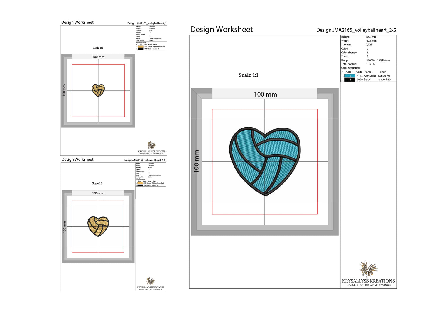 Small Volleyball Heart Machine Embroidery Design, 3 sizes 8 formats fit 4x4 hoop. Personalize a gift for favorite player or parent