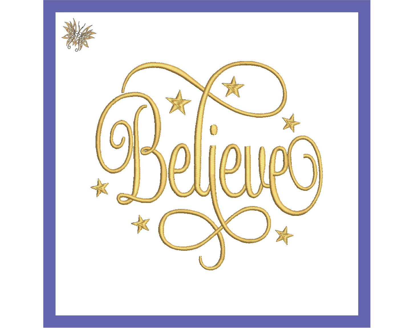 Believe, Inspirational Words for Machine Embroidery, INSTANT DOWNLOAD