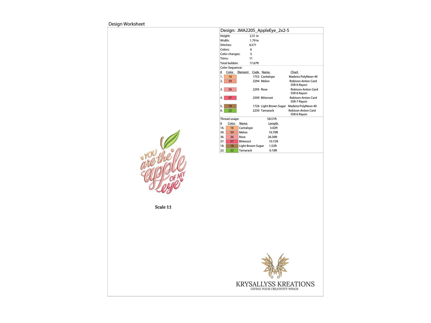 Apple Shaped Text Machine Embroidery Design with Inspirational Quote for the Apple of your Eye, DIY Teacher Gift, Saying in apple shape