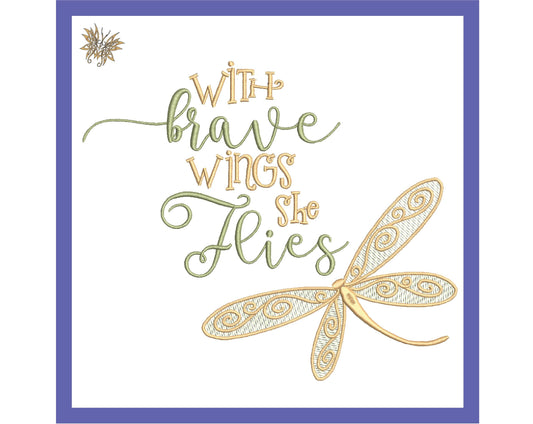 Dragonfly Machine Embroidery Design for Teen or Tween Bedroom Decor Gift, 3 sizes 8 formats, fits 4x4,5x7 and 8x12 hoops, INSTANT DOWNLOAD