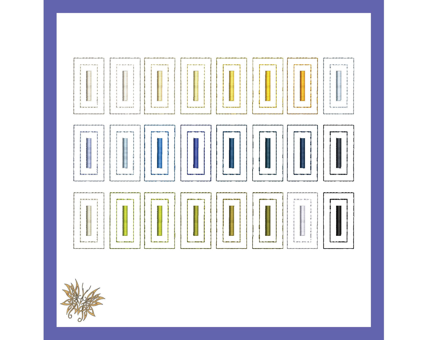 Thread Audition Machine Embroidery Design perfect for the Quilt Embroiderer. 4 sizes: 4x4. 5x7, 6x10 and 8x12 hoops, 8 formats. Download now