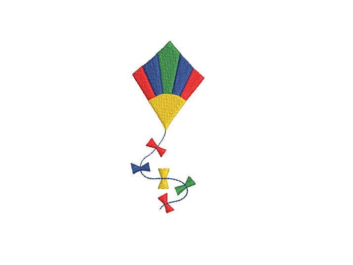 Kite Machine Embroidery, Nursery Decor, Toddler Birthday Gift, Birthday Bunting Decoration, INSTANT DOWNLOAD
