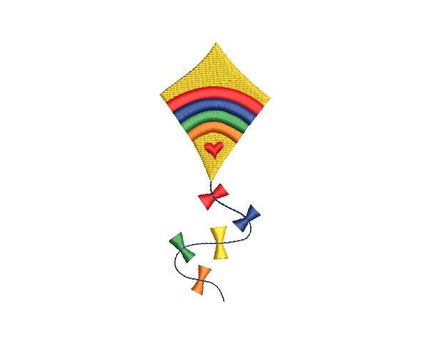 Heart Kite Machine Embroidery Design, Nursery Decor, Toddler Birthday Gift, INSTANT DOWNLOAD
