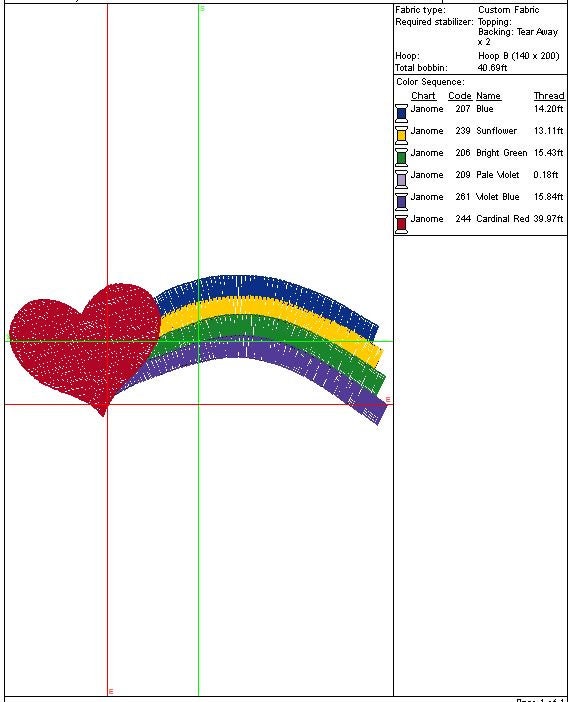 Shooting Heart Rainbow Machine Embroidery Design/Retro Jean Jacket Decoration/INSTANT DOWNLOAD