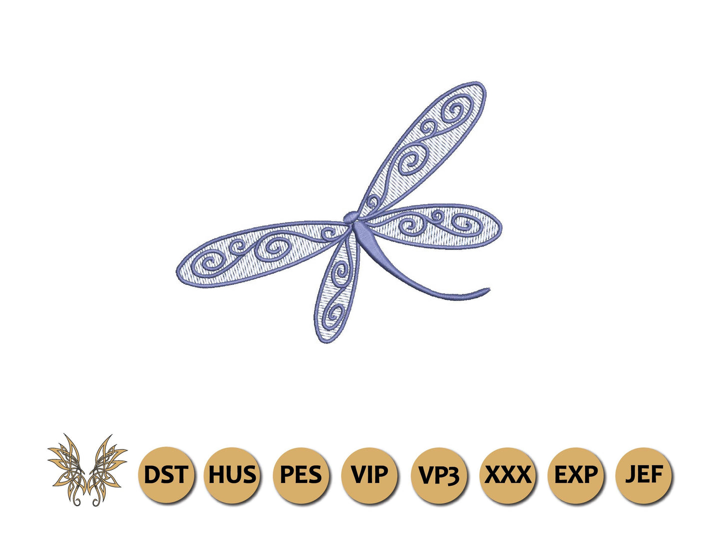 Dragonfly Embroidery Design Inspiration for Machine, Reading Pillow, Girl's Room Decor, 3 sizes, 8 formats, INSTANT DOWNLOAD