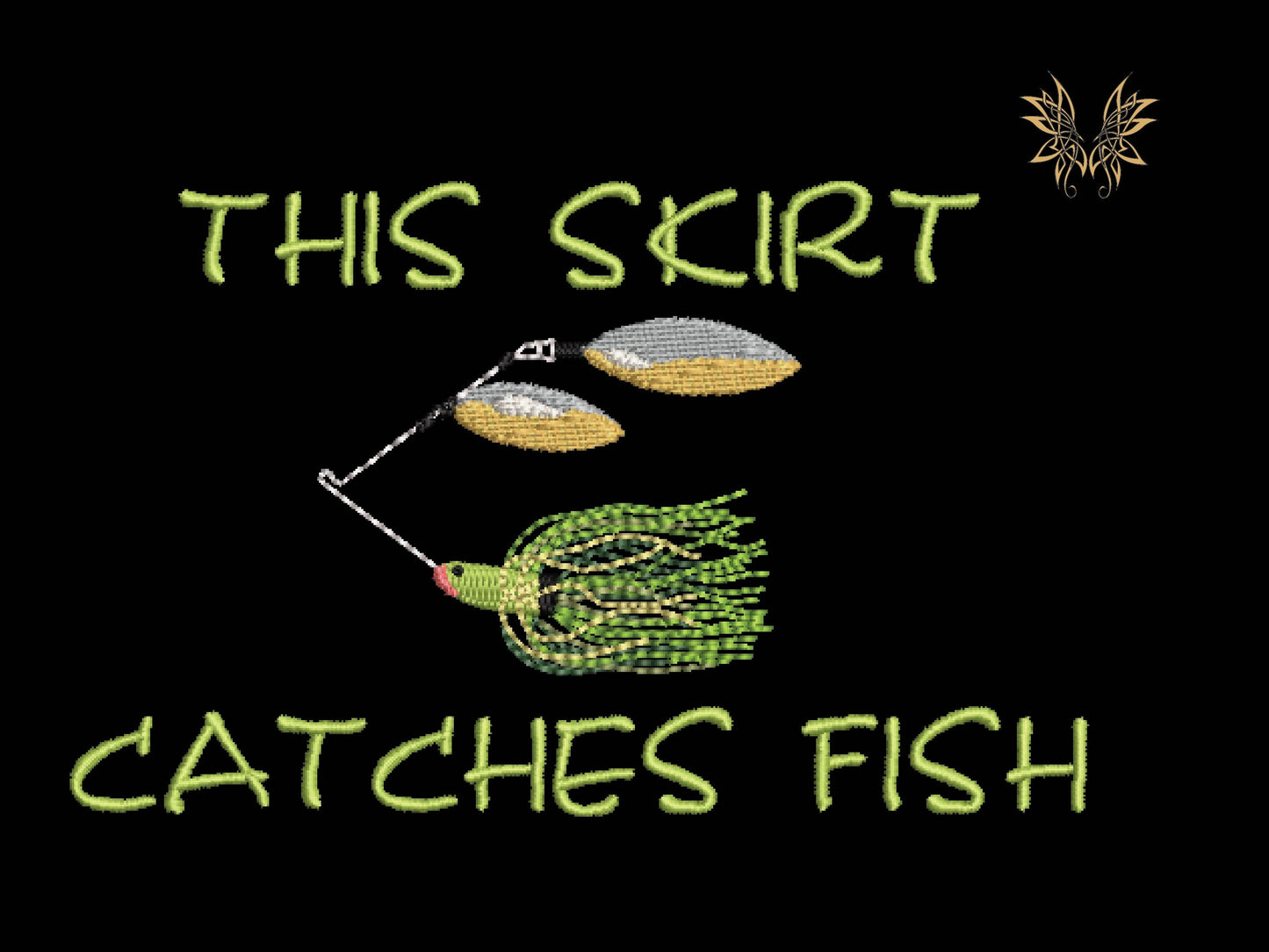 Machine Embroidery Design Spinner Bait Fishing Lure / Gift for Dad / Fisherman Boyfriend Gift / Instant Download