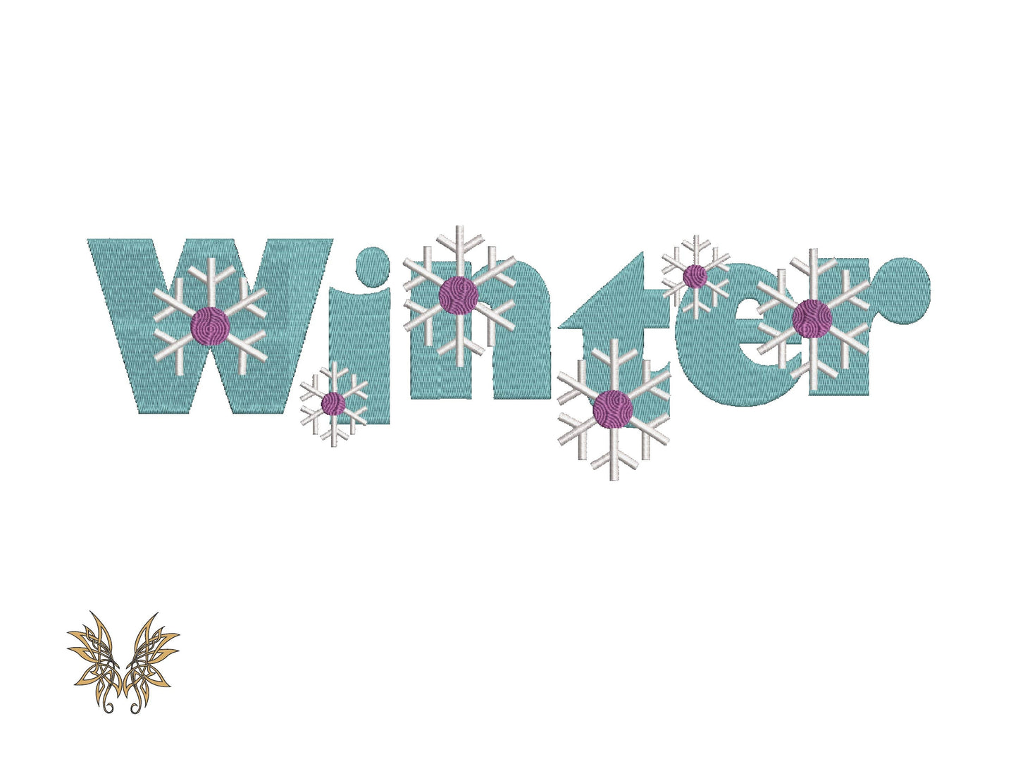 Winter Embroidery Machine Design with Snowflakes for Seasonal Farmhouse Decorating, DIY Pillows, Pillow Wraps, Mug Rugs, INSTANT DOWNLOAD