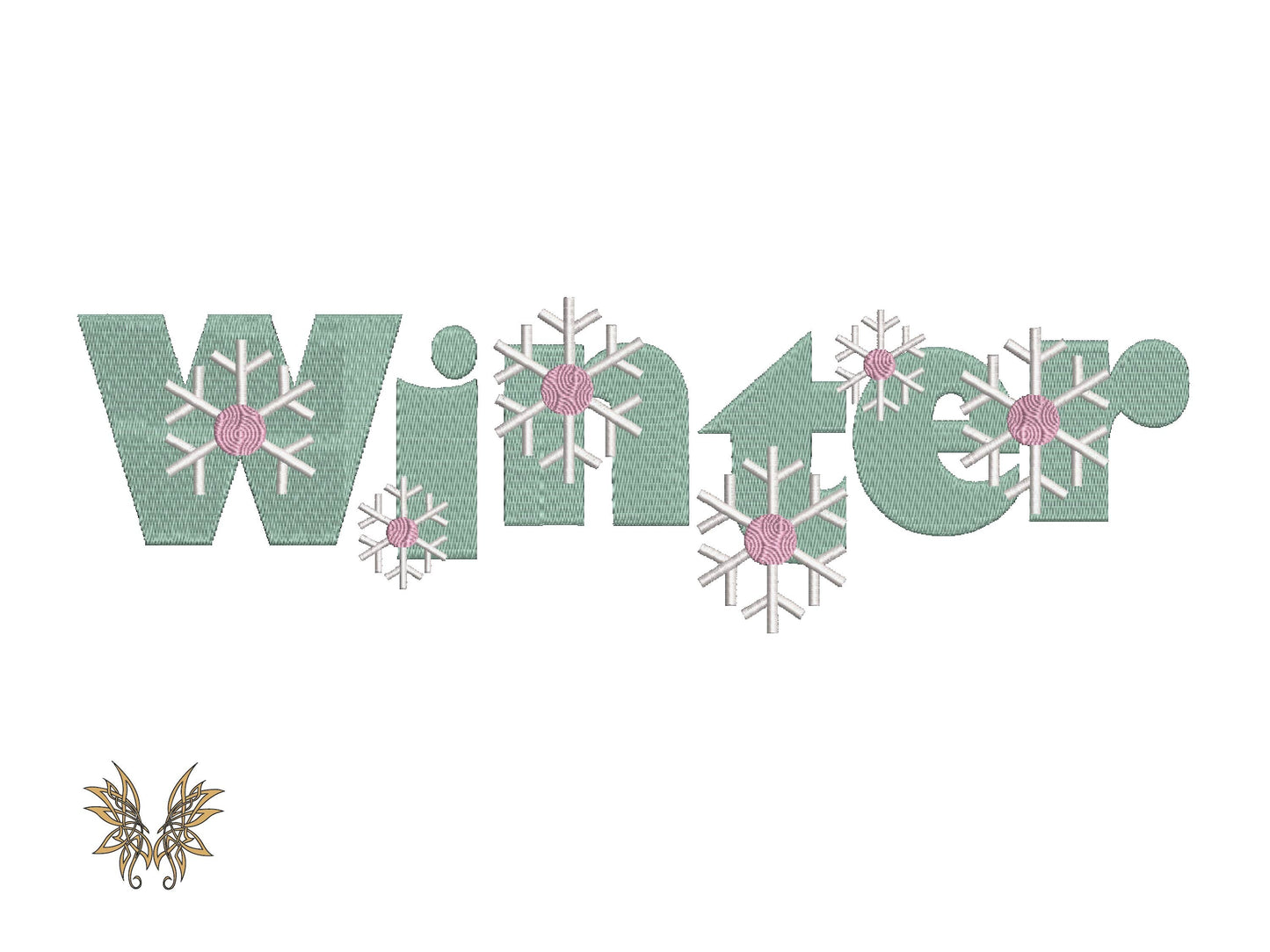 Winter Embroidery Machine Design with Snowflakes for Seasonal Farmhouse Decorating, DIY Pillows, Pillow Wraps, Mug Rugs, INSTANT DOWNLOAD