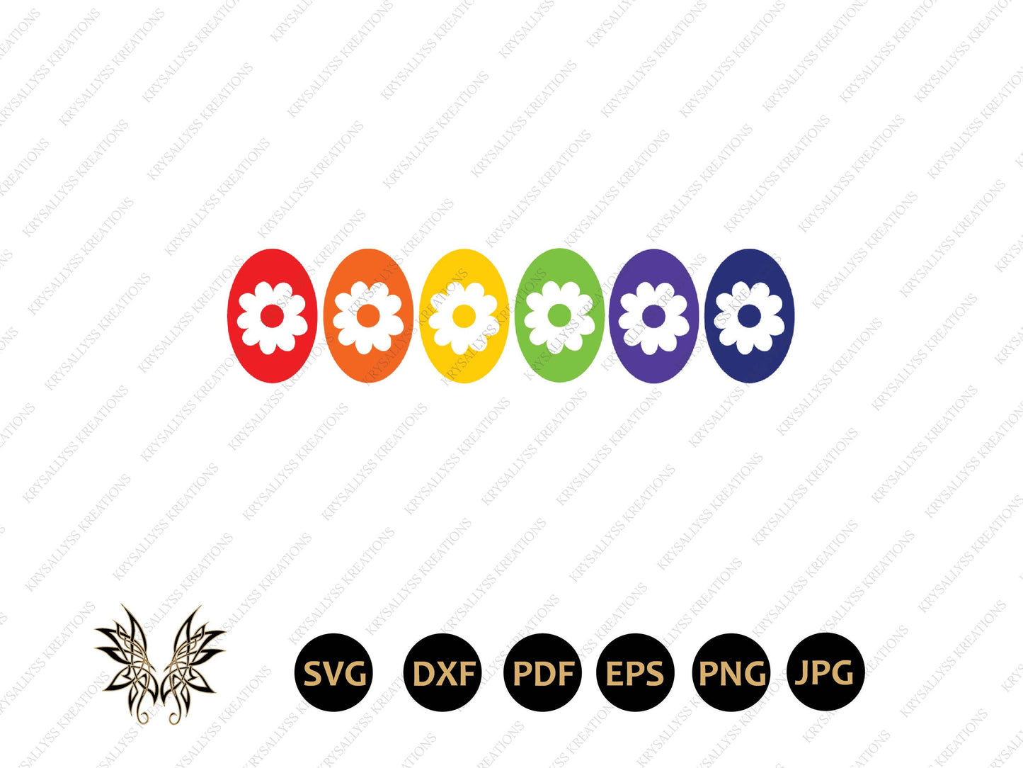 Daisy Border SVG, Simple Flower Cutting Files for Sublimation, Vinyl and Printing , INSTANT DOWNLOAD