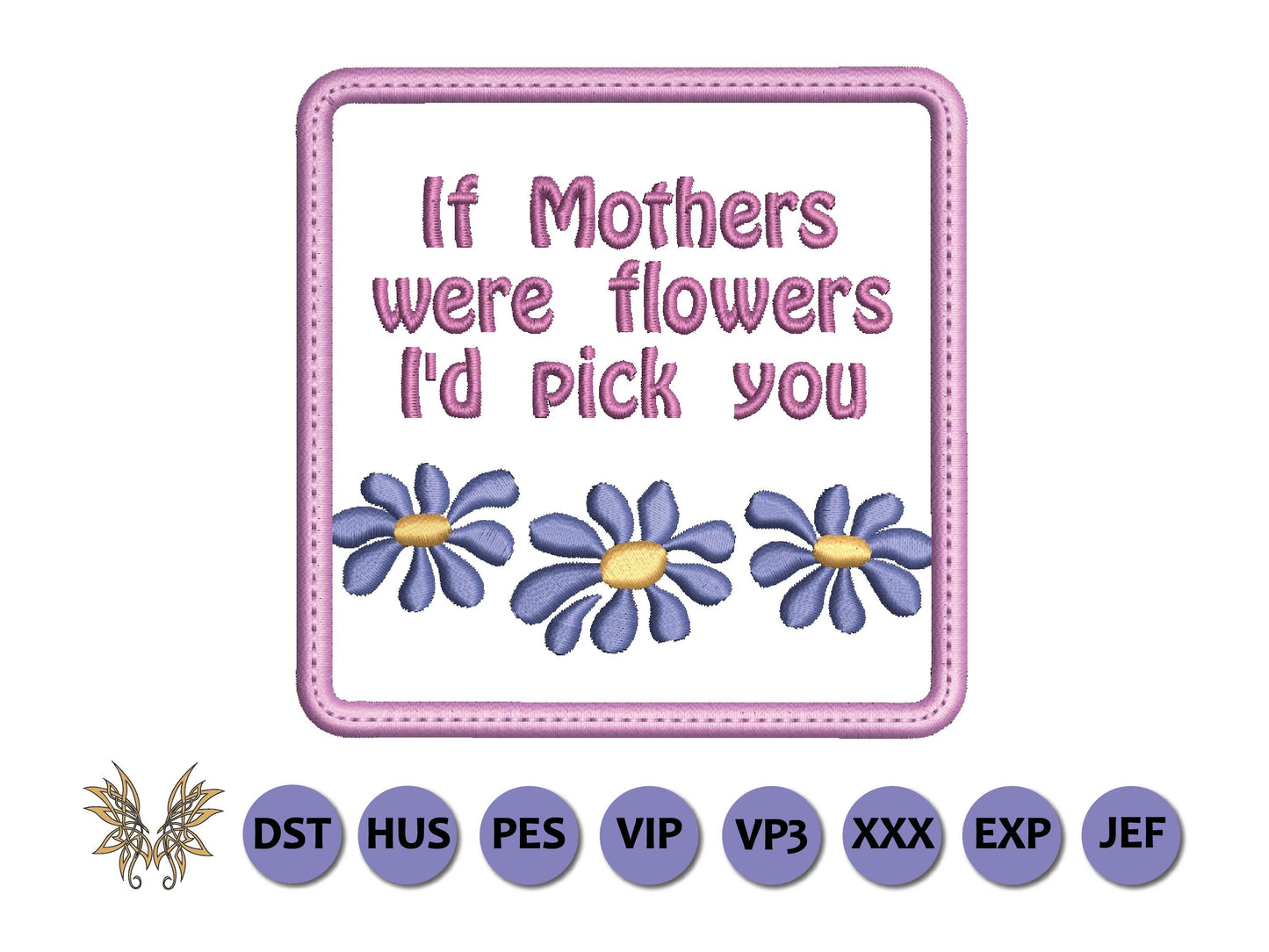 Daisies ITH Coaster Embroidery Design, Flowers for Mom In-the-Hoop Mug Rug quick stitch for DIY Spring Decor or Mother's Day gift, 4x4 Hoop