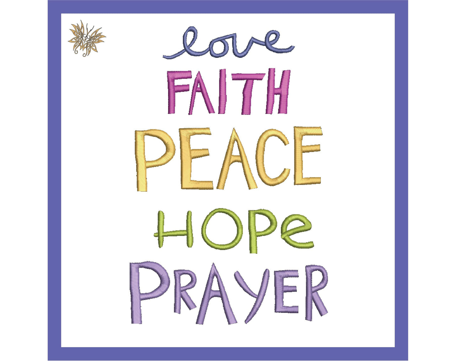 Faith Words Design Inspiration Machine Embroidery, Reading Pillow Text, INSTANT DOWNLOAD