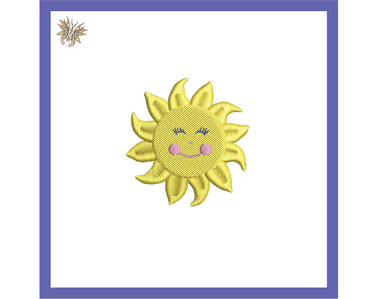 Smiling Sun Machine Embroidery Design, Nursery Decor, Toddler Birthday Gift, INSTANT DOWNLOAD