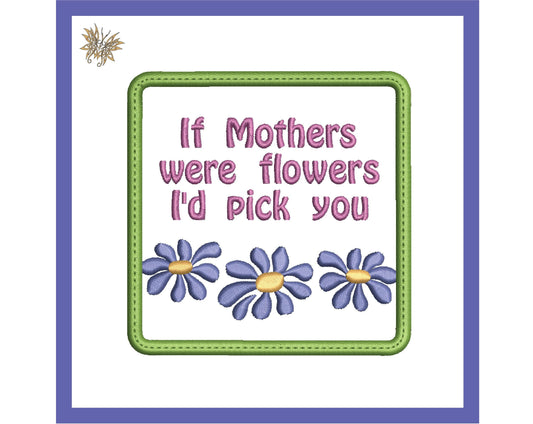 Daisies ITH Coaster Embroidery Design, Flowers for Mom In-the-Hoop Mug Rug quick stitch for DIY Spring Decor or Mother's Day gift, 4x4 Hoop