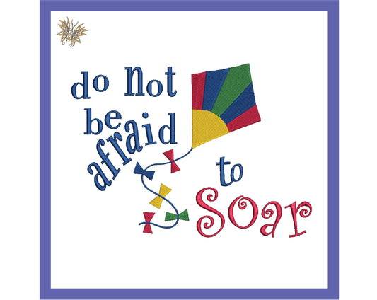 Do Not Be Afraid to Soar Kite Machine Embroidery Design, Reading Pillow Embroidery, Baby Shower Gift, INSTANT DOWNLOAD